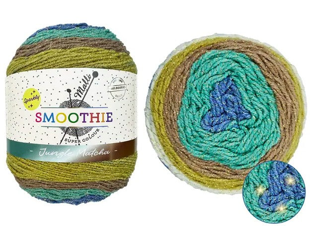 Smoothie Yarn 150g Sparkly Jungle Matcha