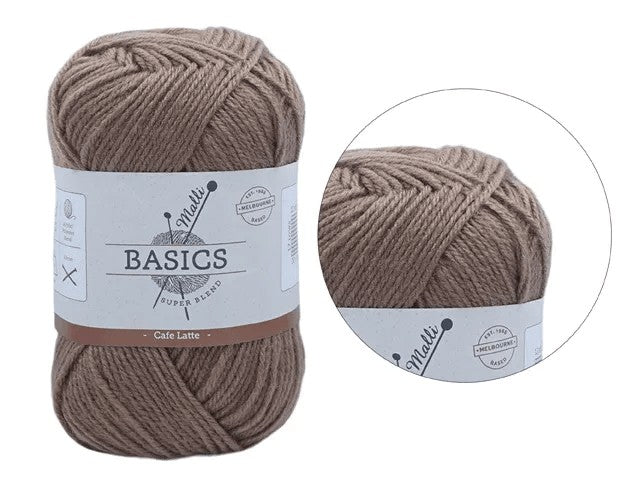 SUPER BLEND BASIC YARN 100G - CAFE LAT
