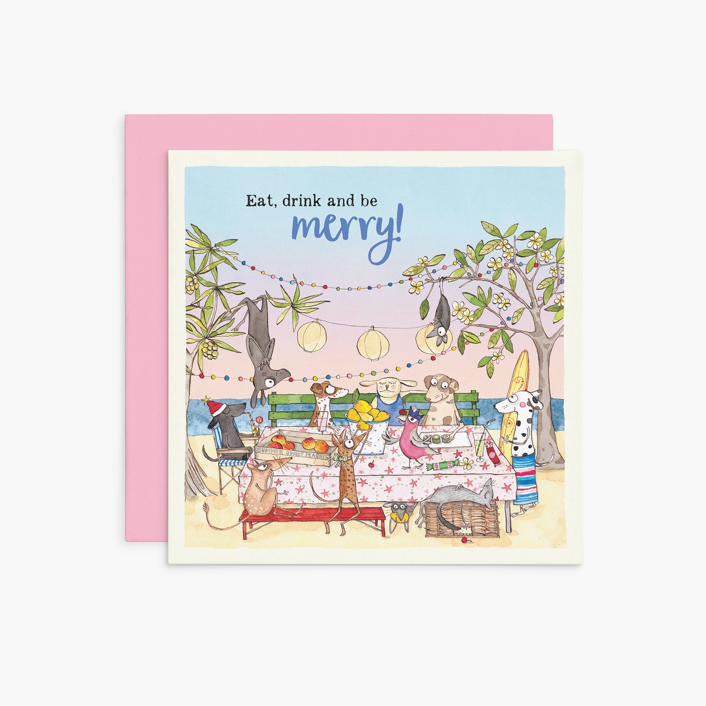 Eat, drink and be merry! - Twigseeds Christmas Card