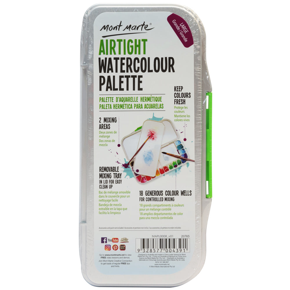M.M. Airtight Watercolour Palette Large 18 Slot