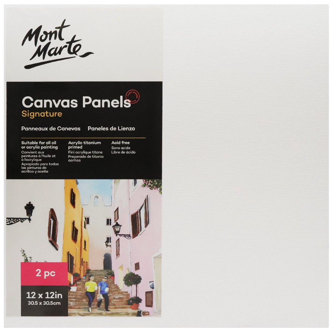 M.M. Canvas Panels Pkt 2 30.5x30.5cm