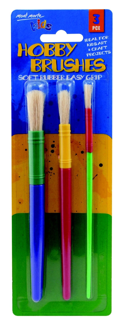 M.M. Kids Colour Hobby Brushes 3pce