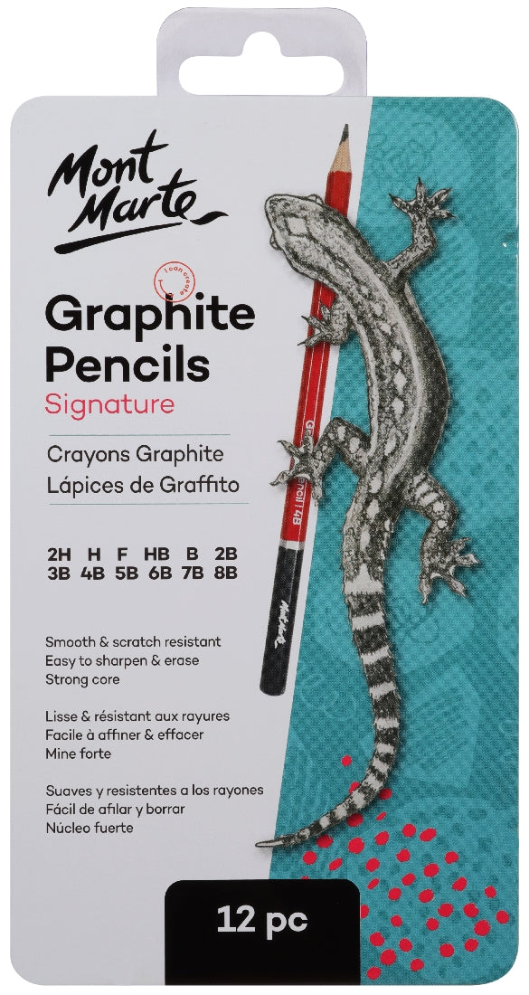 M.M. Graphite Pencils W/tin 12pces
