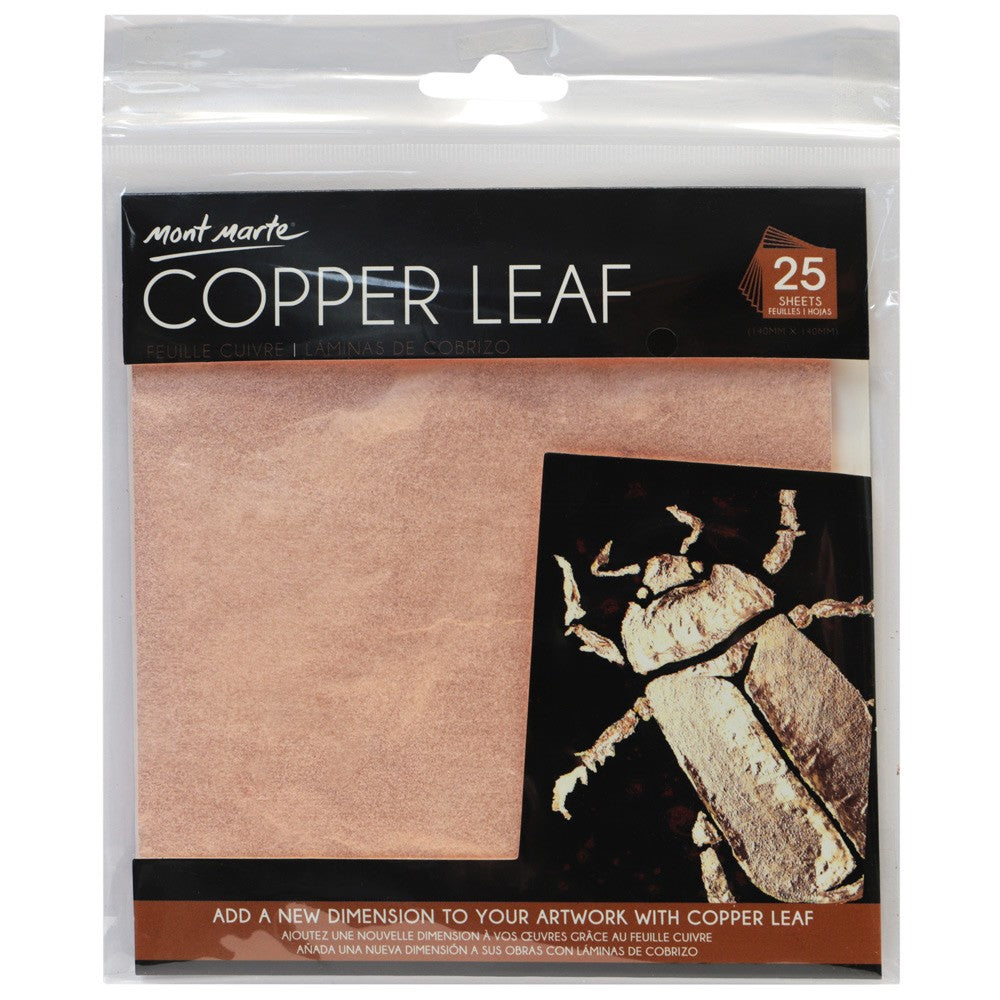 M.M. Copper Leaf 14x14cm 25 Sheet