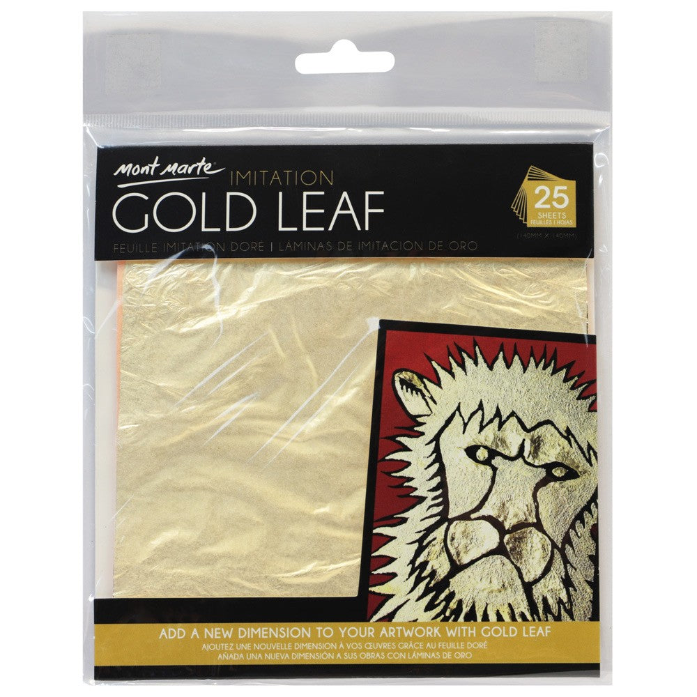 M.M. Imitation Gold Leaf 14x14cm 25 Sheet
