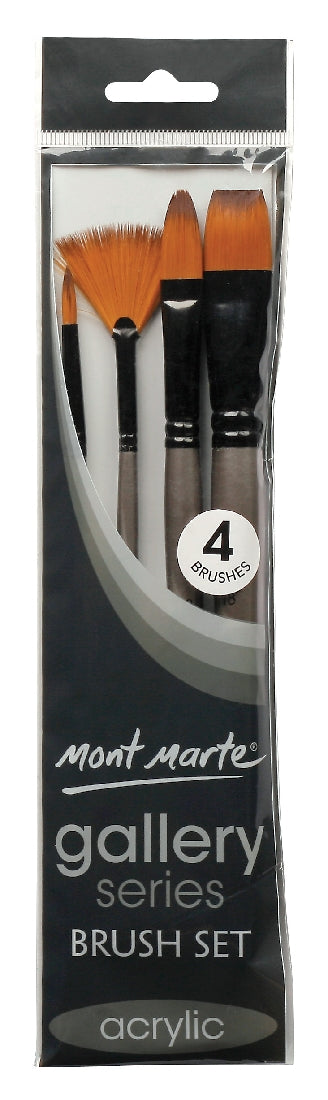 M.M. Gallery Series Brush Set Acrylic 4pce 4