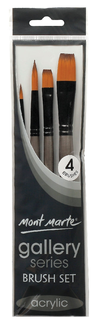 M.M. Gallery Series Brush Set Acrylic 4pce 6
