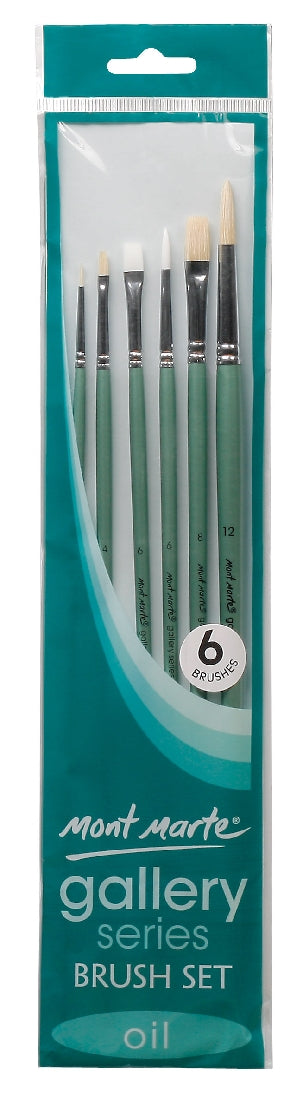 M.M. Gallery Series Brush Set Oils 6pce