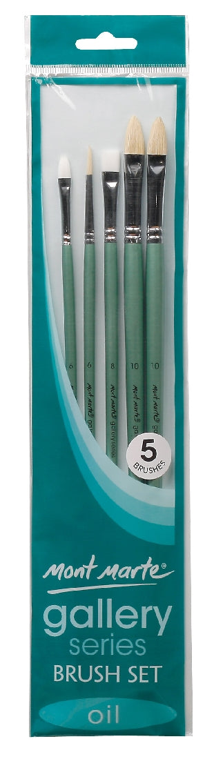 M.M. Gallery Series Brush Set Oils 5pce
