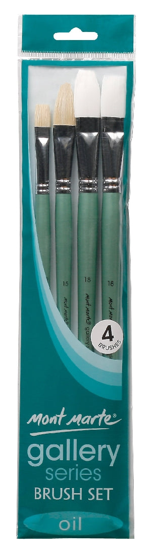 M.M. Gallery Series Brush Set Oils 4pce