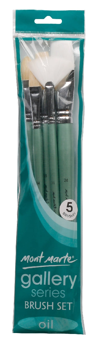 M.M. Gallery Series Brush Set Oils 5pce 3