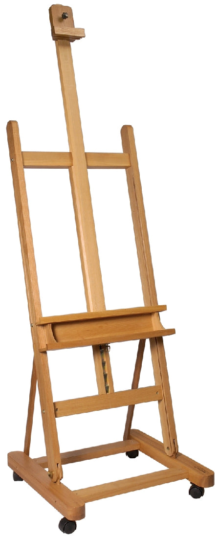M.M. Large Studio Easel W/castors Beech Wood