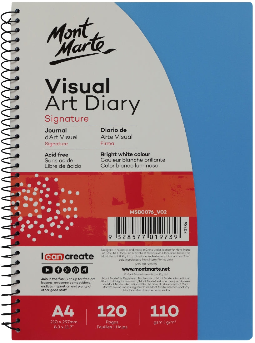 M.M. Visual Art Diary Pp Coloured Cover