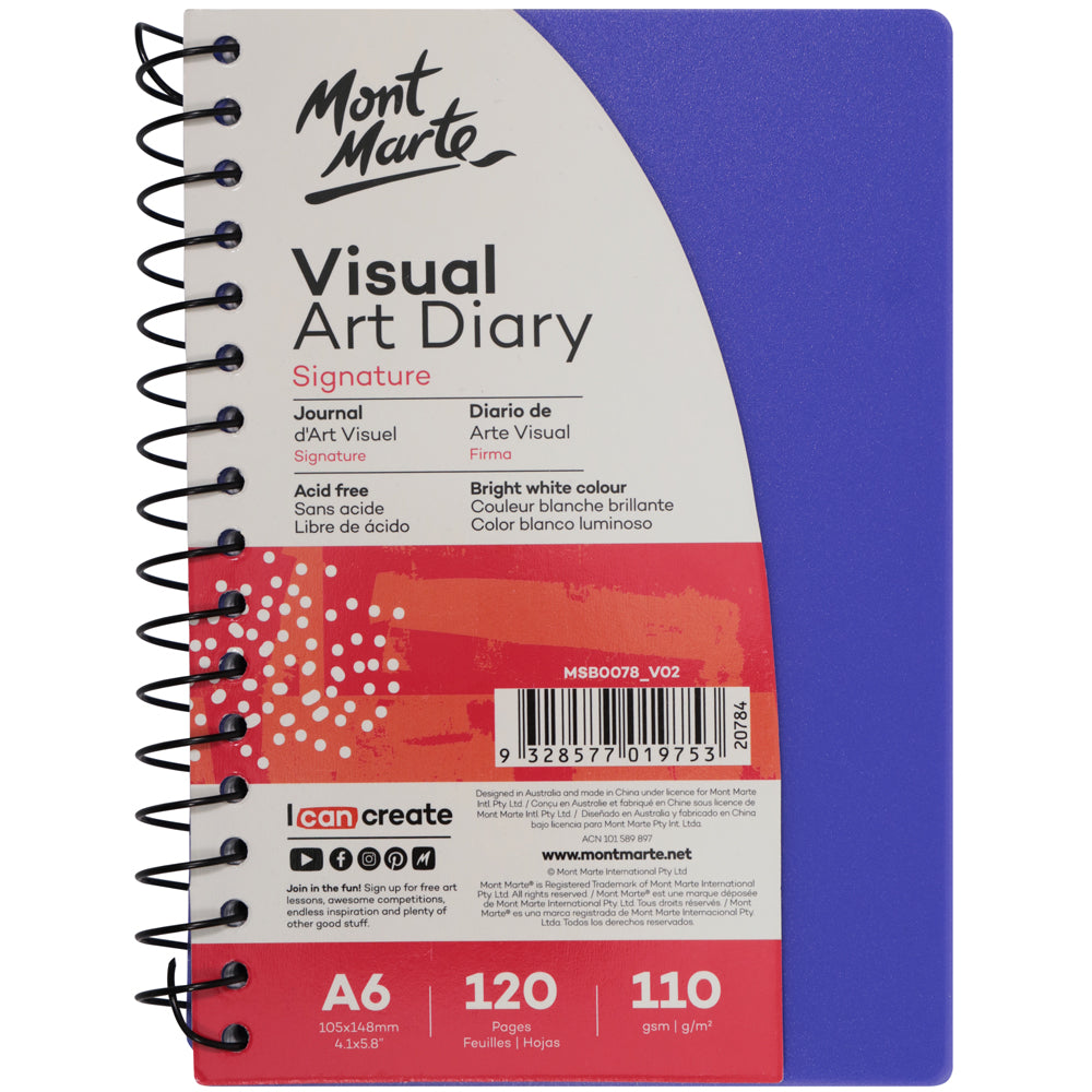 M.M. Visual Art Diary Pp Coloured Cover