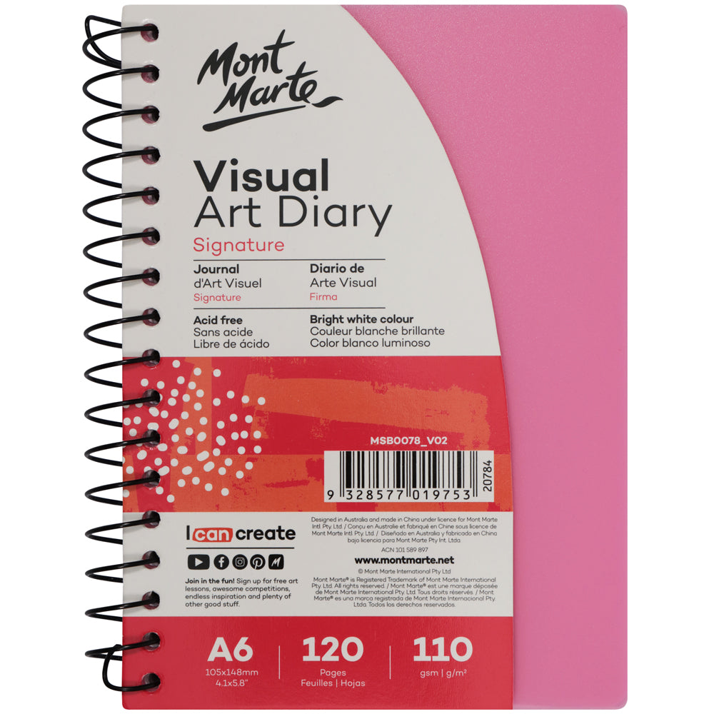 M.M. Visual Art Diary Pp Coloured Cover