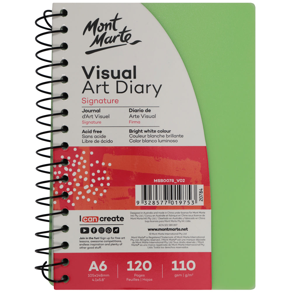M.M. Visual Art Diary Pp Coloured Cover
