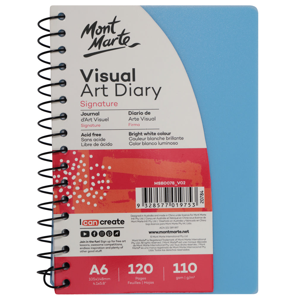 M.M. Visual Art Diary Pp Coloured Cover