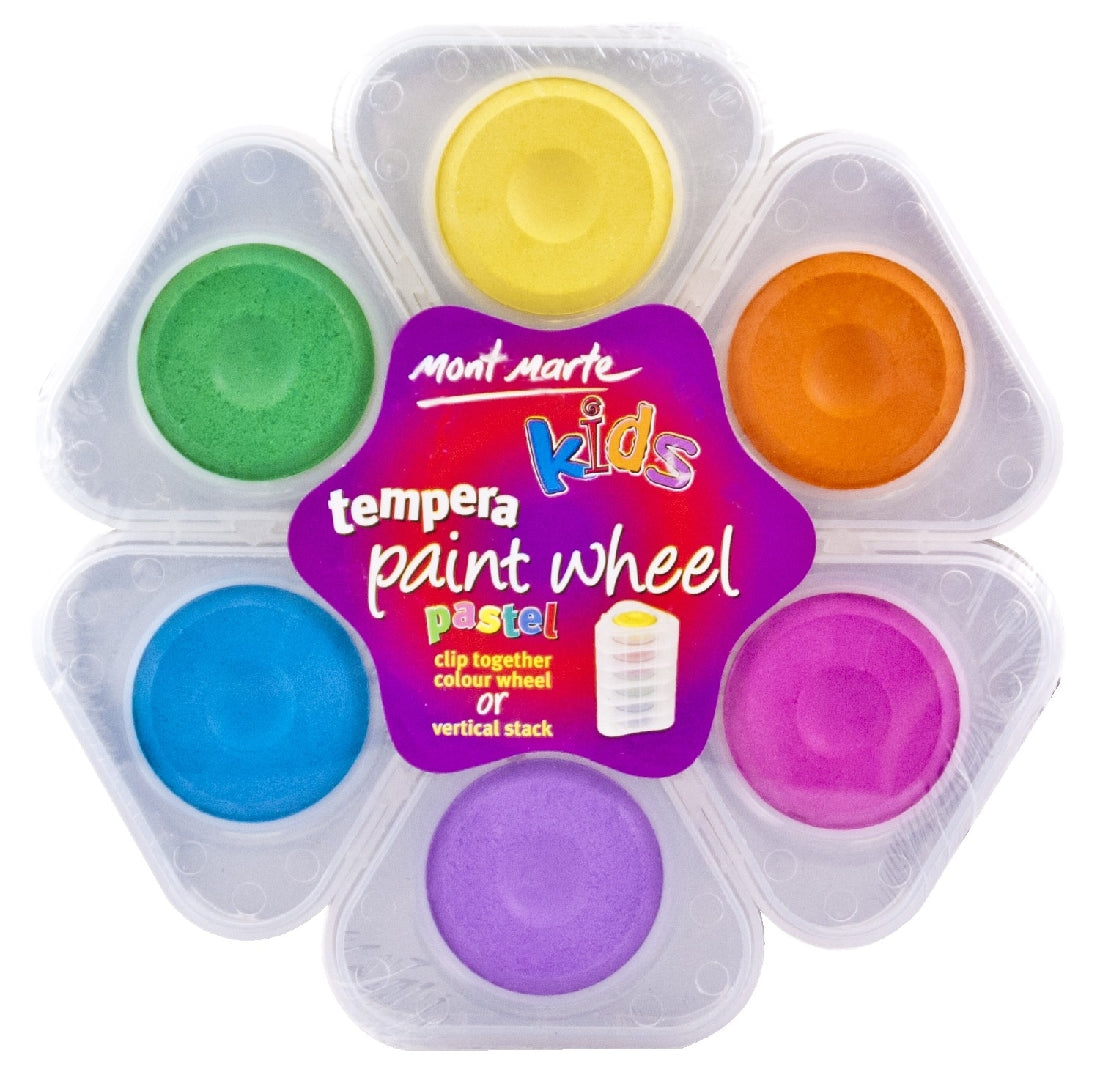 M.M. Kids Tempera Paint Wheel 6pce - Pastel