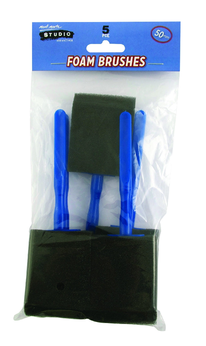 M.M. Foam Brushes 50m.m. 5pce