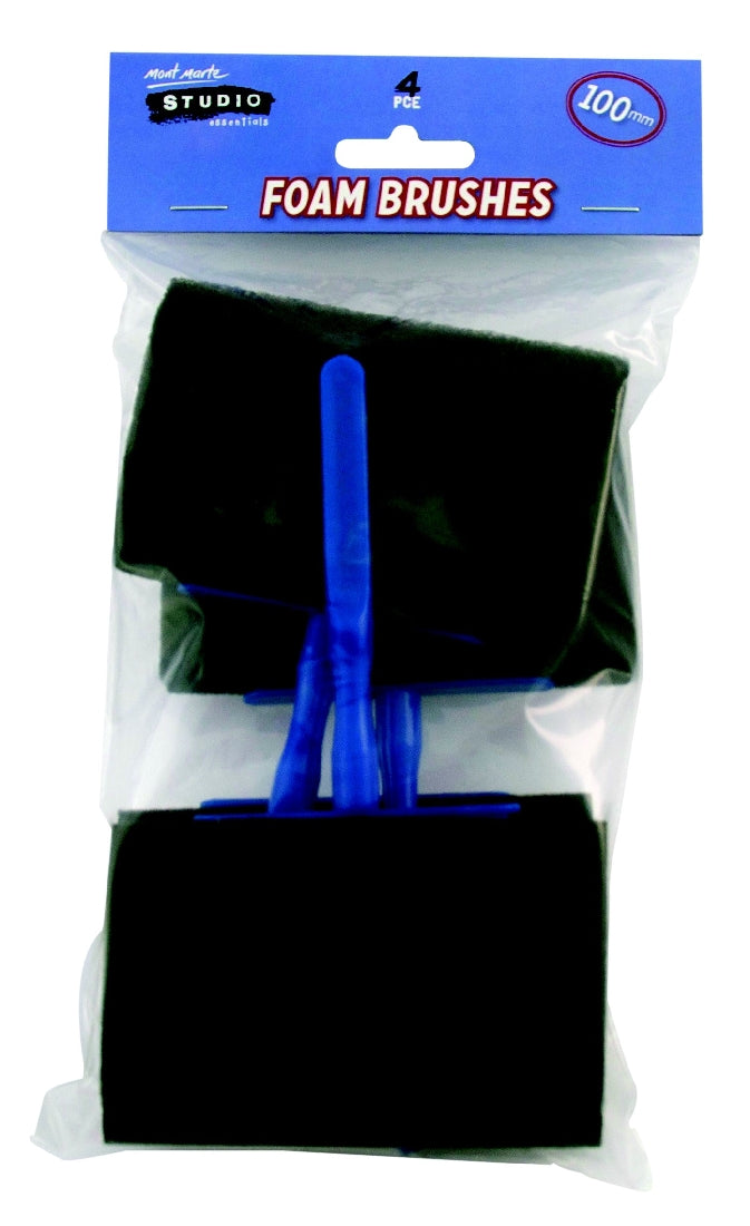 M.M. Foam Brushes 100m.m. 4pce