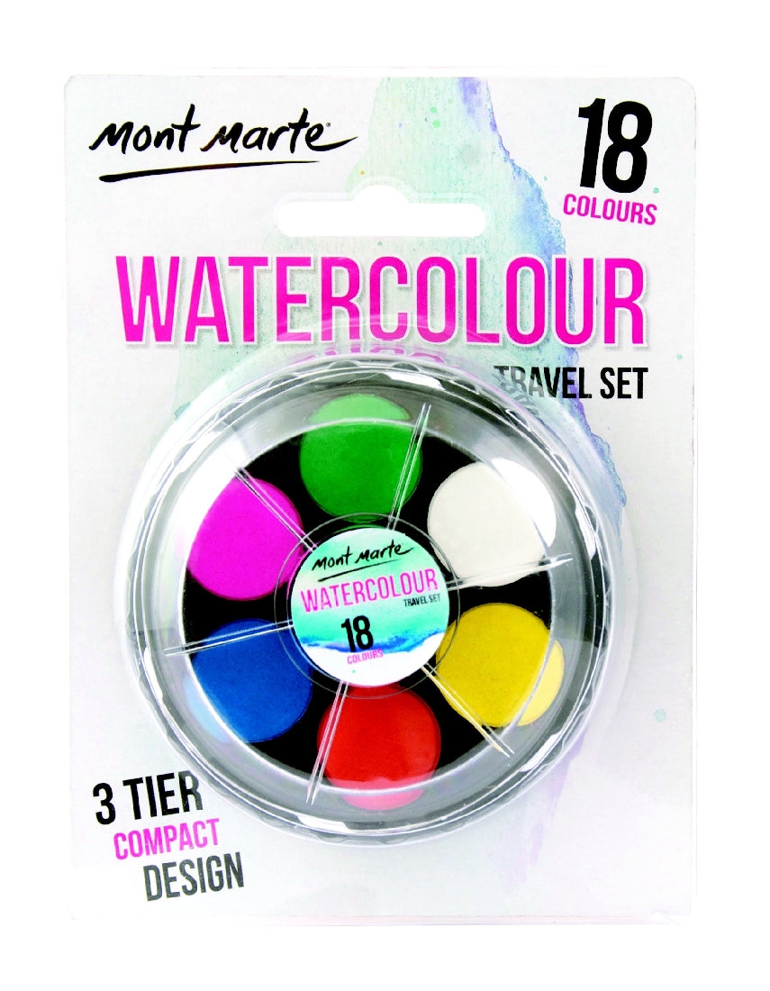 M.M. Watercolour Travel Set 18 Piece 3 Layers