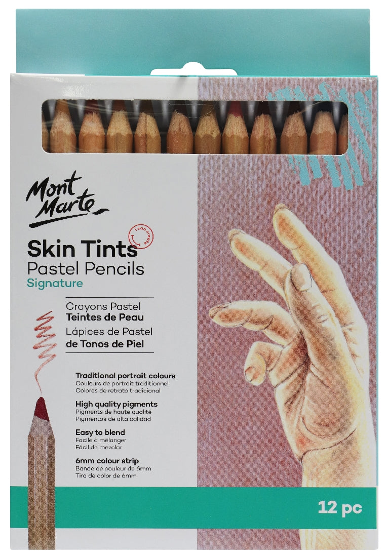 M.M. Pastel Pencils Skin Tints 12pces