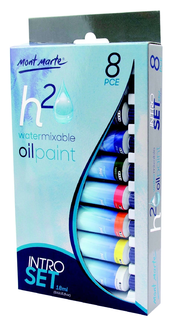 M.M. Water Mixable Oil Paint Intro Set 8pce