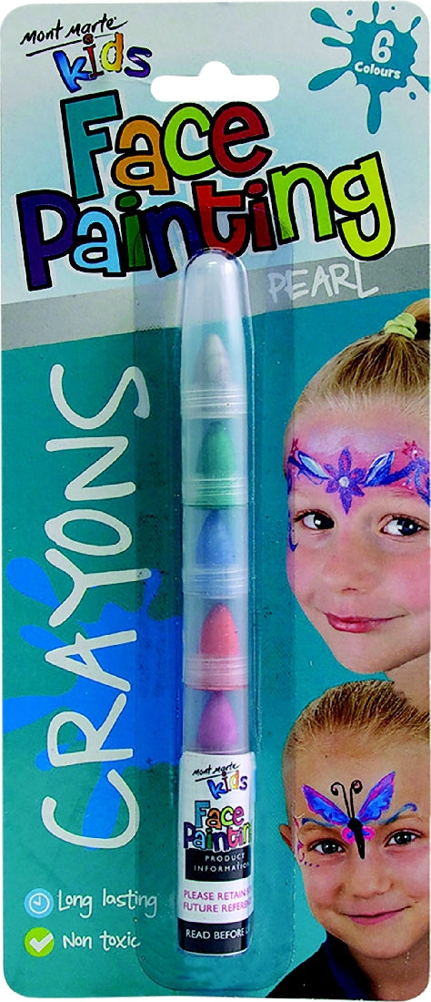M.M. Kids Face Painting Crayons Pearl
