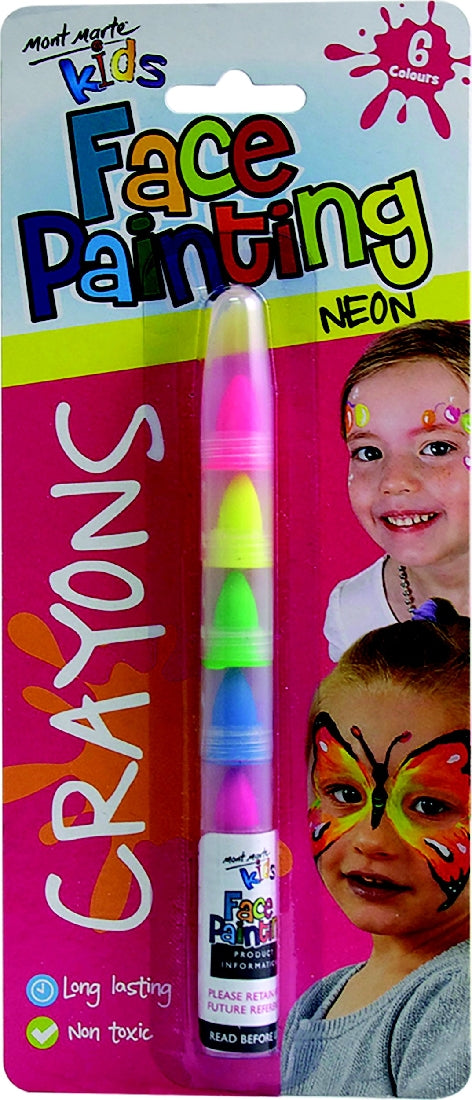 M.M. Kids Face Painting Crayons Neon