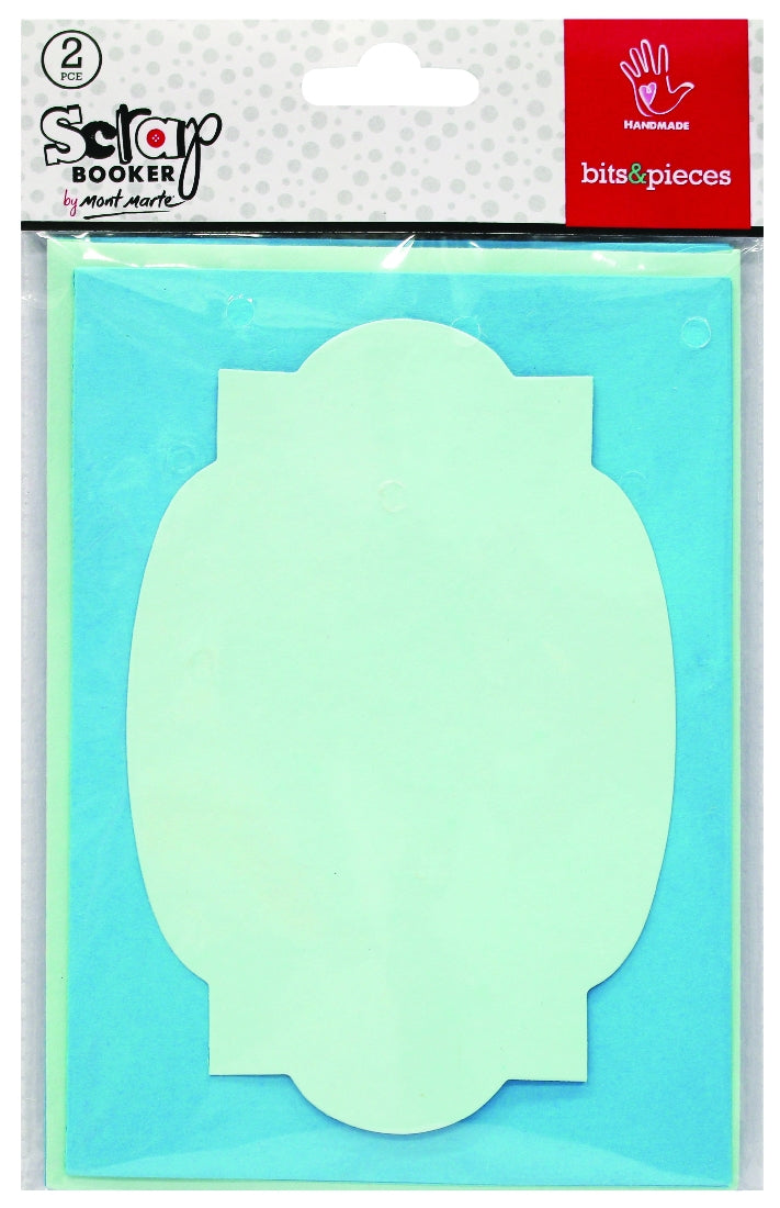 M.M. Bits & Pieces - Die Cut Cards & Envelopes Blue 2pce