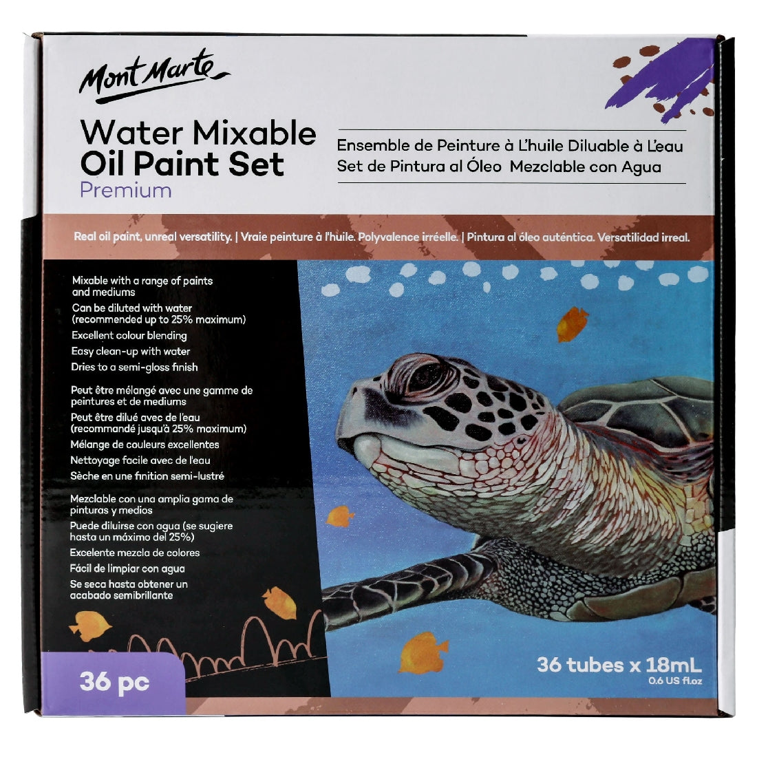 M.M. H20 Oil Paint Set 36pces