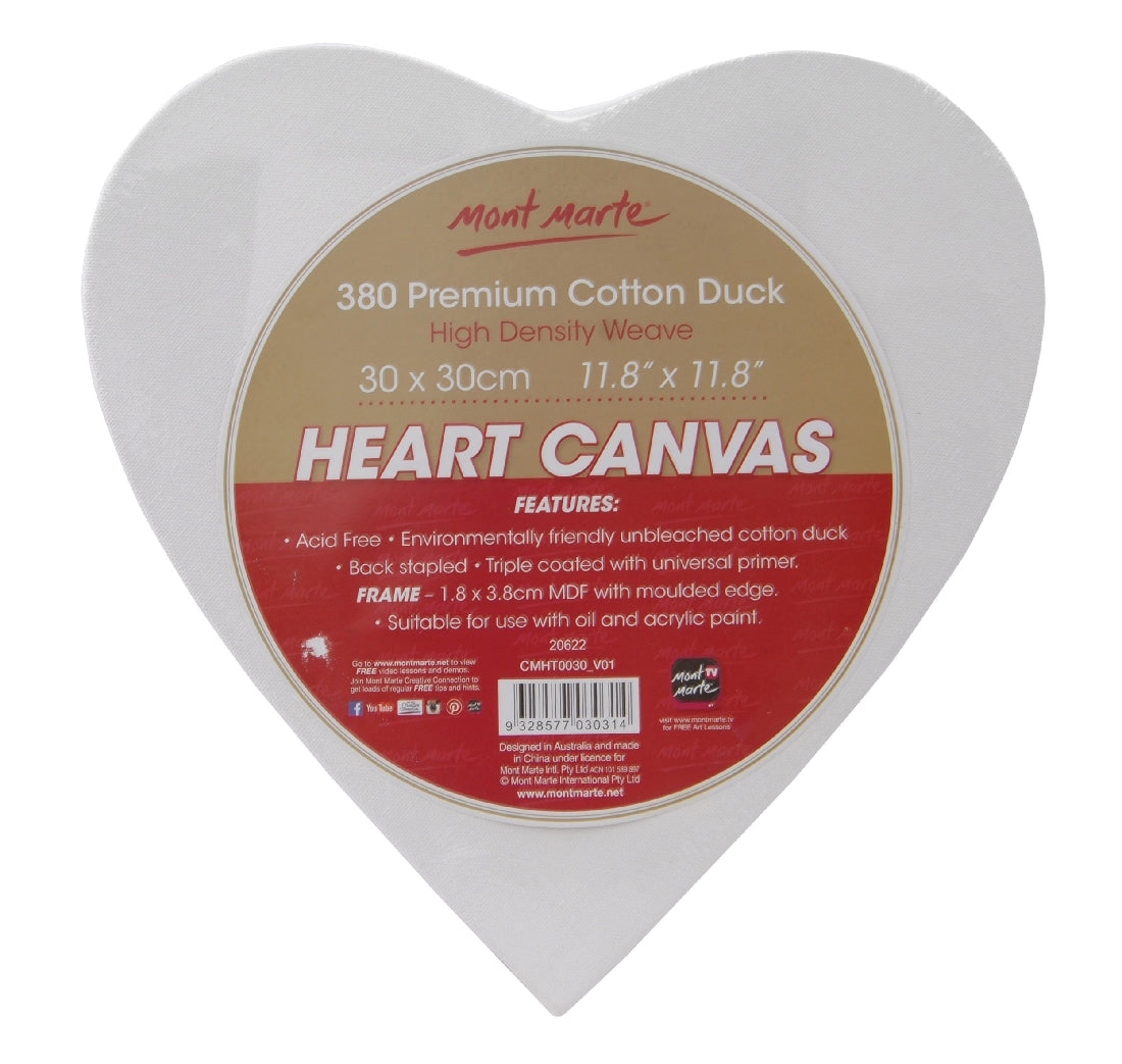M.M. Canvas Heart Shaped 30x30cm