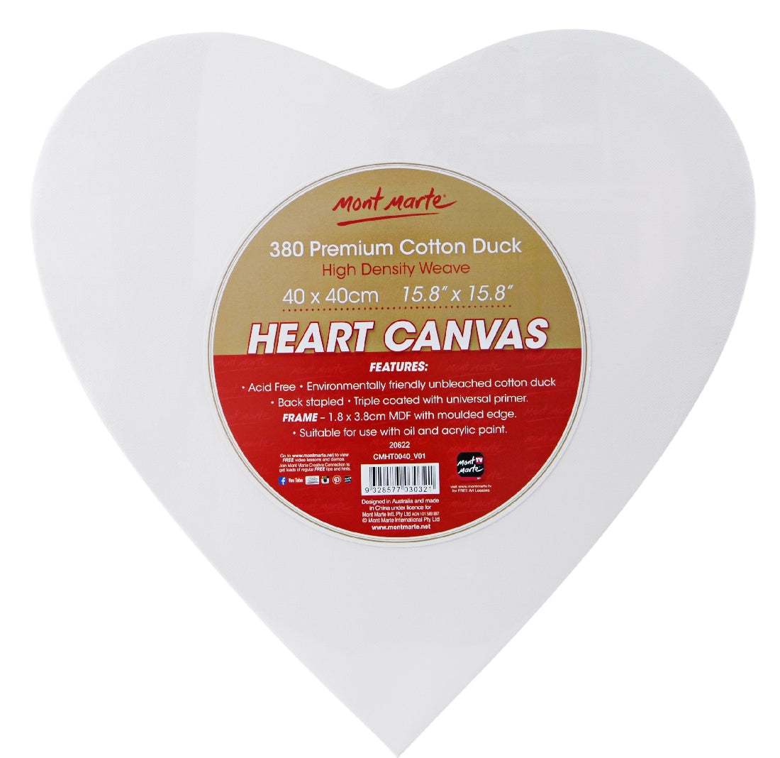 M.M. Canvas Heart Shaped 40x40cm