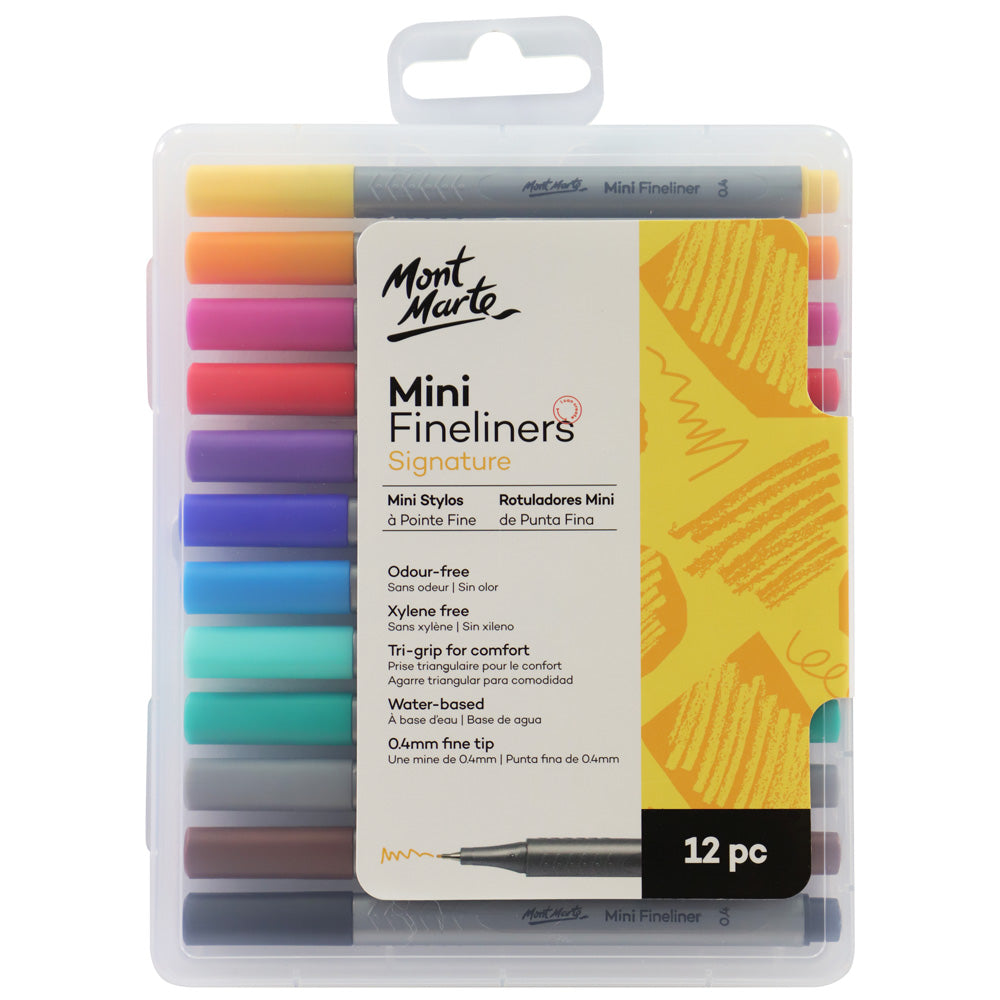 M.M. Mini Fineliner Markers 12pce