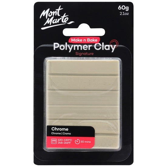 M.M. Polymer Clay 60g Chrome