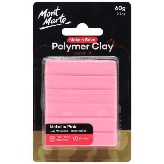 M.M. Polymer Clay 60g Metallic Pink