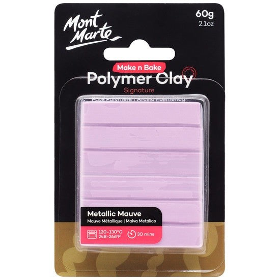 M.M. Polymer Clay 60g Metallic Mauve