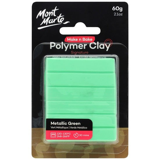 M.M. Polymer Clay 60g Metallic Green