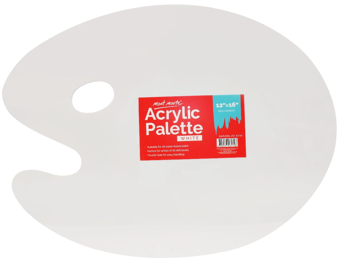 M.M. White Acrylic Palette 30x40cm