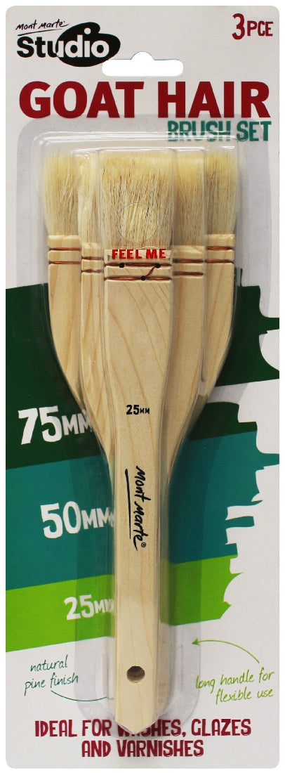 M.M. Goat Hair Brush Set 3pk