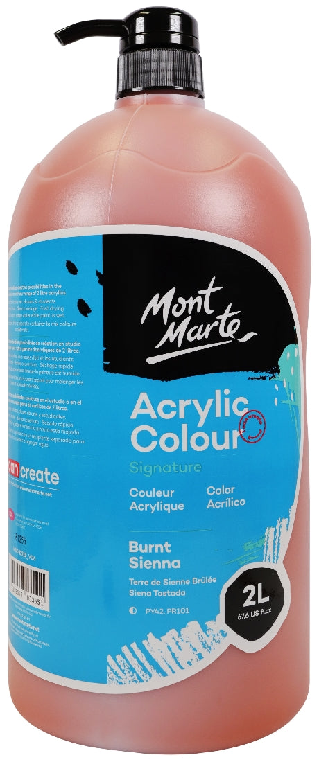 M.M. Studio Acrylic 2l Burnt Sienna