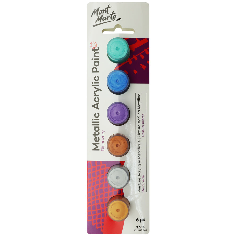 M.M. Metallic Paints 6pc X 3.6ml