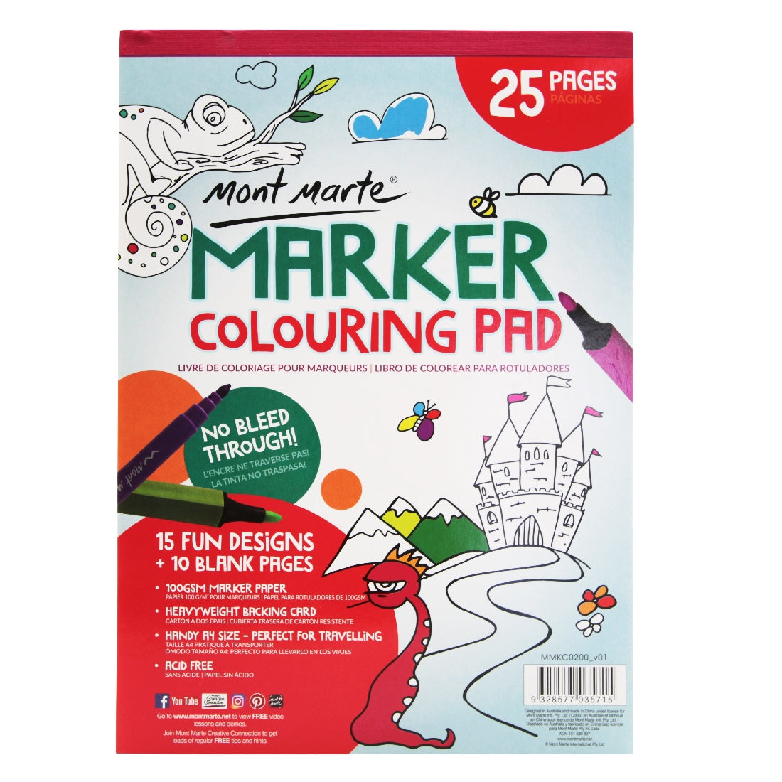 M.M. Marker Colouring Pad A4