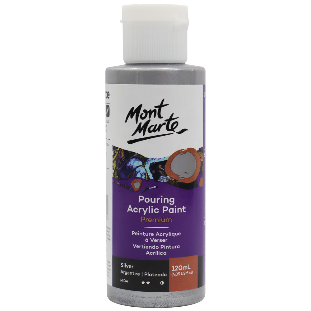 M.M. Pouring Paint Silver 120ml