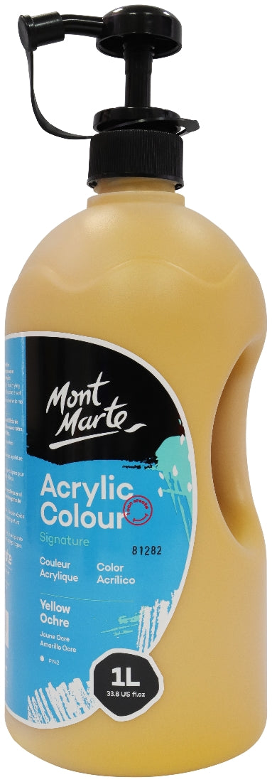 M.M. Studio Acrylic 1l Yellow Ochre
