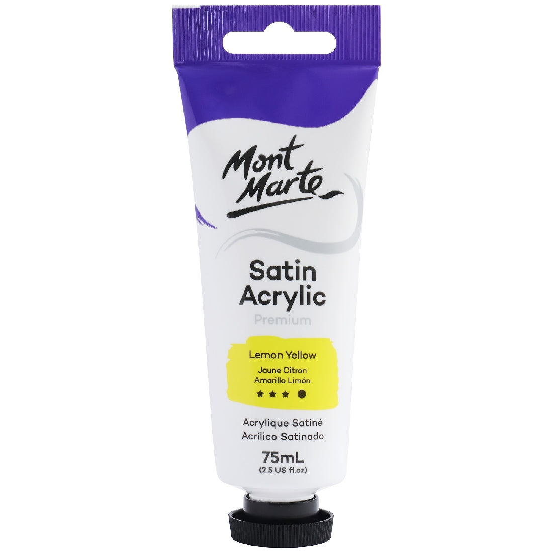 M.M. Satin Acrylic 75ml - Lemon Yellow