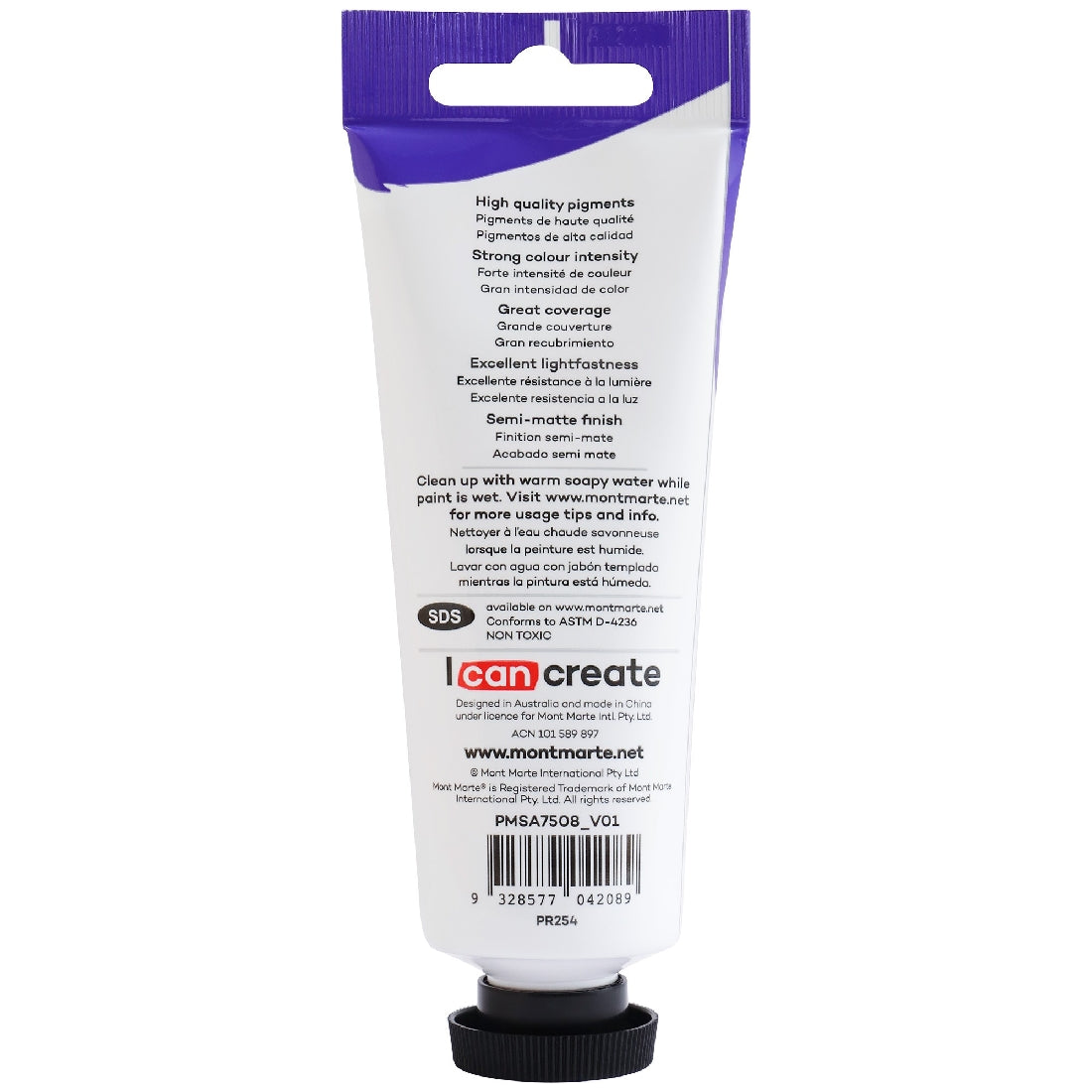 M.M. Satin Acrylic 75ml - Brilliant Red