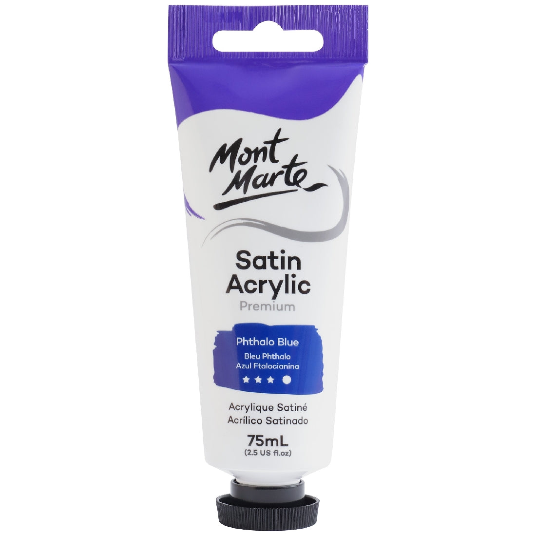 M.M. Satin Acrylic 75ml - Phthalo Blue