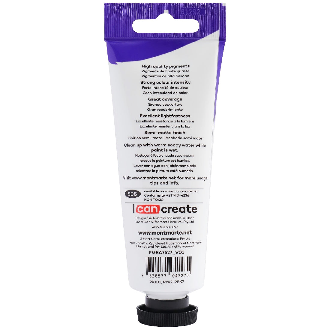 M.M. Satin Acrylic 75ml - Burnt Umber