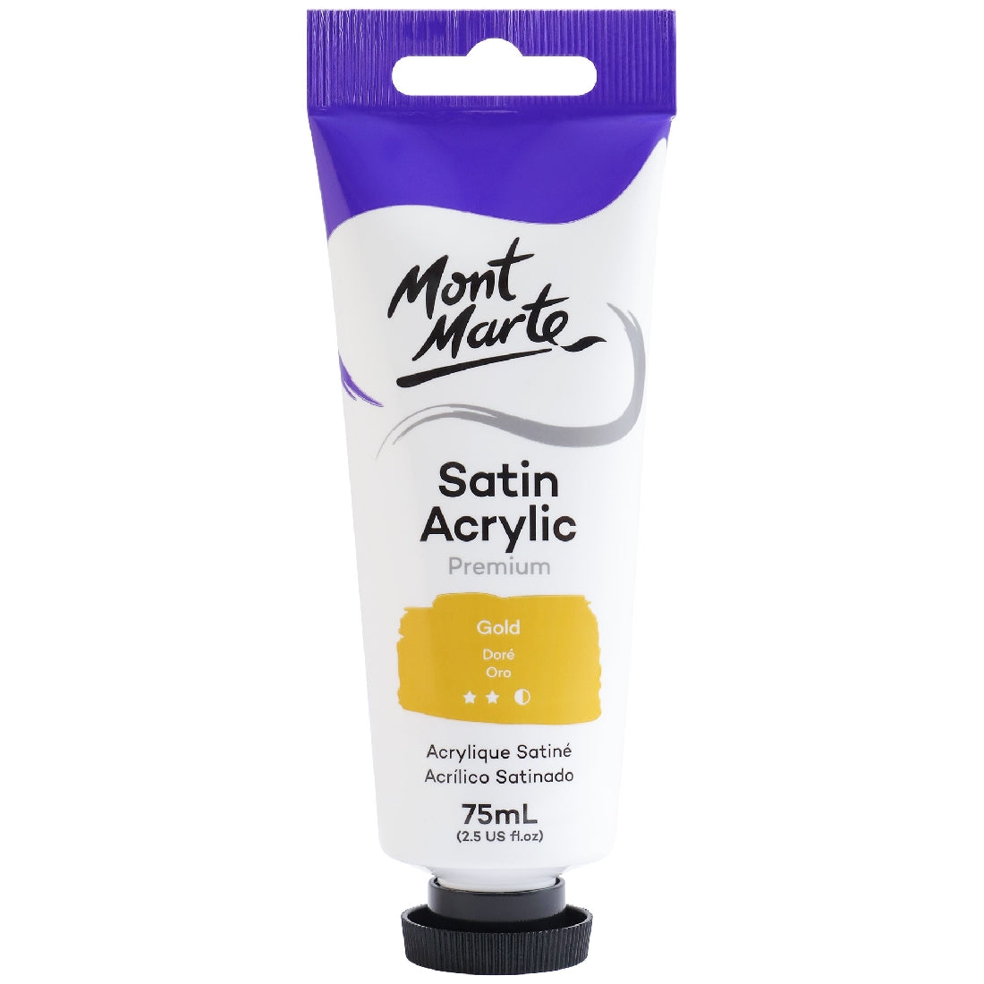 M.M. Satin Acrylic 75ml - Gold